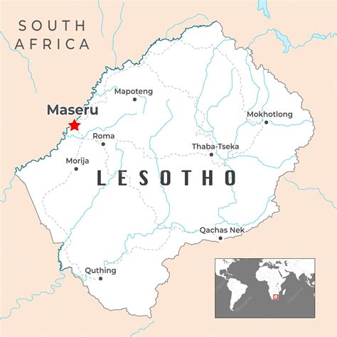 what is the capital city of lesotho|Maseru Map .